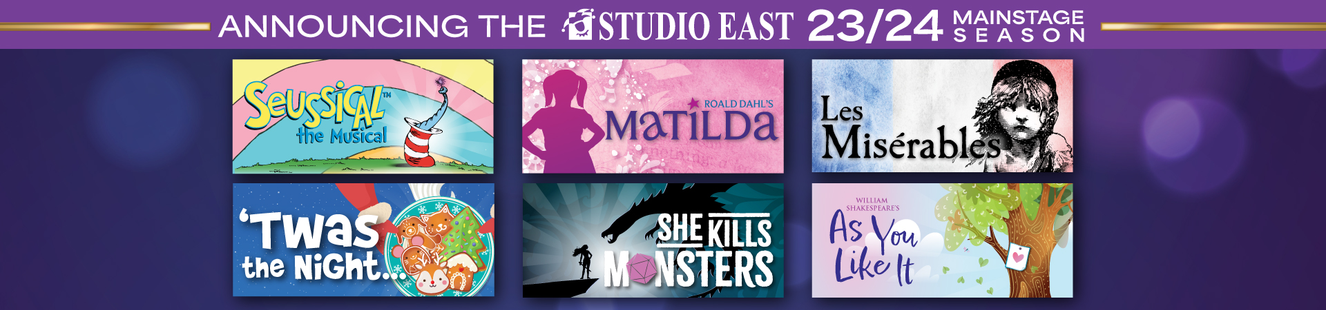 A series of four shows are featured in the studio east.